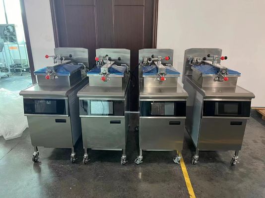 Panneau tactile intelligent Friteuse à pression électrique verticale à poulet avec filtration