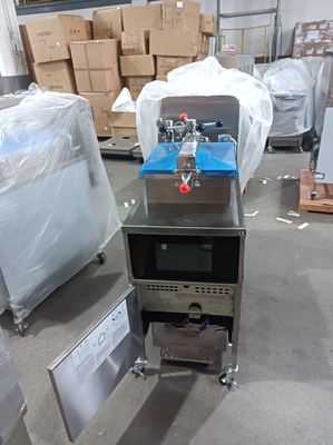 Panneau tactile intelligent Friteuse à pression électrique verticale à poulet avec filtration