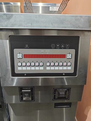 Chauffage au gaz 220V Panneau d'ordinateur numérique Un pot Deux paniers Ouvrir friteuse