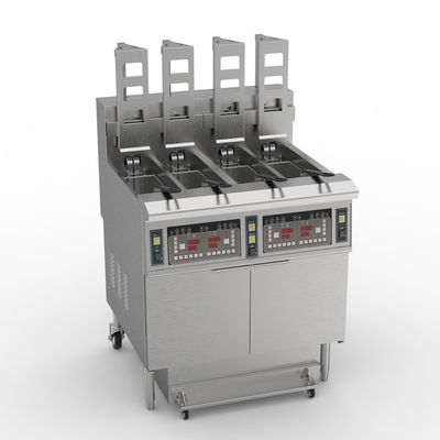 Auto-lift 4 pots 4 paniers Panneau informatique numérique électrique friteuse ouverte Équipement de friture commercial