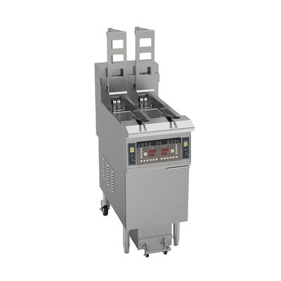 Auto-ascenseur deux pots deux paniers 13L*2 Capacité avec filtration d'huile puces électriques friteuse ouverte d'huile