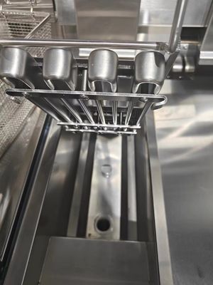 Auto-ascenseur deux pots deux paniers 13L*2 Capacité avec filtration d'huile puces électriques friteuse ouverte d'huile
