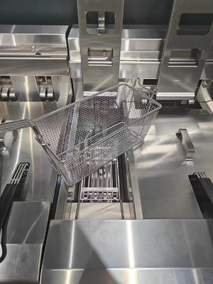 Auto-ascenseur deux pots deux paniers 13L*2 Capacité avec filtration d'huile puces électriques friteuse ouverte d'huile