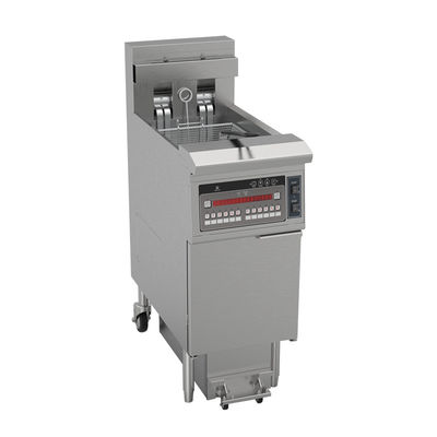 Un pot deux paniers 26L 14KW 380V avec filtration d'huile électrique ouverte friteuse