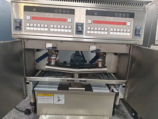 Pâtisserie électrique à double pot 28 kW à puces ouverte avec filtre à huile