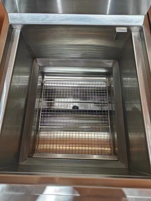 Chauffage au gaz 220V Panneau d'ordinateur numérique Un pot Deux paniers Ouvrir friteuse