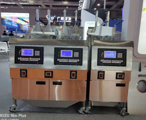 Haute efficacité facile à utiliser Grande capacité électrique avec filtration d'huile Chips commerciaux Friteuse ouverte