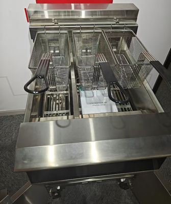 électrique deux pots 3 paniers 21.5L+11.6L avec le système de filtre à huile puces ouvertes friteuse