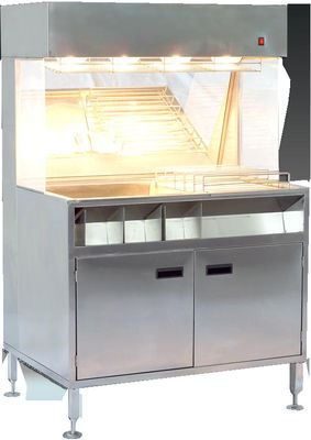 Largeur 60cm Frites Chips Affichage plus chaud Matériau 304SUS