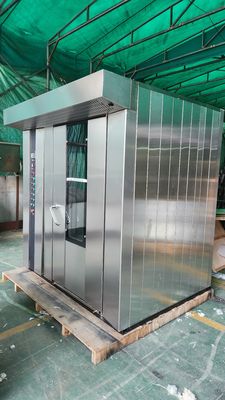 Gaz électrique huile diesel 380V/220V 32 plateaux boulangerie four rotatif avec plateaux et chariot