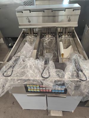 3 pots 3 paniers 21 kW électrique numérique friteuse ouverte