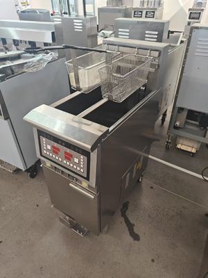 Deux pots deux paniers pétrole électrique friteuse ouverte avec filtration d'huile