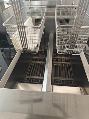 Deux pots deux paniers pétrole électrique friteuse ouverte avec filtration d'huile