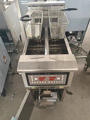 Deux pots deux paniers 7,5L*2 Petite capacité 14kw économiser de l'huile Friteuse électrique ouverte avec filtration d'huile