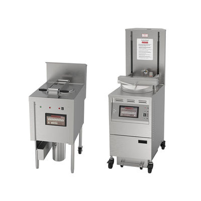6HD électrique 12KW 380V 28L 6 plateau de friture grande productivité ronde friteuse à pression de poulet