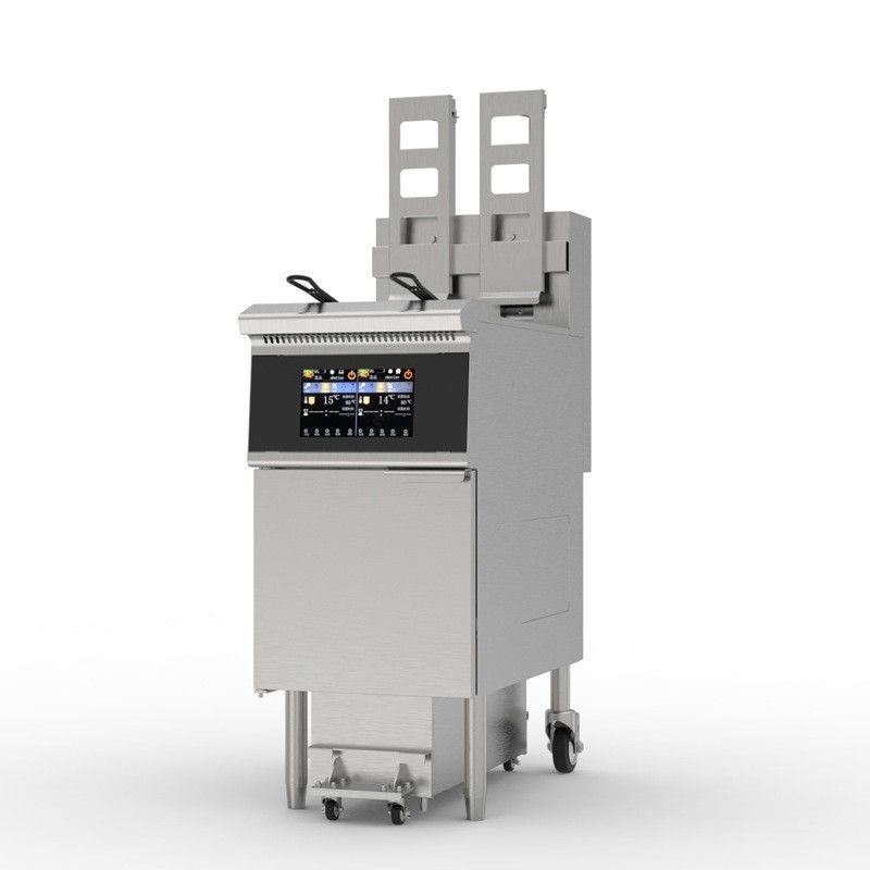 14.3kw Puissance écran tactile Panneau intelligent 380V/50hz~60hz avec filtre à huile Friteuse ouverte électrique commerciale