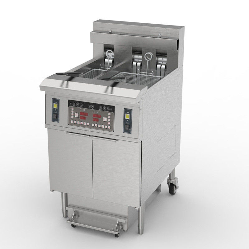 électrique deux pots 3 paniers 21.5L+11.6L avec le système de filtre à huile puces ouvertes friteuse