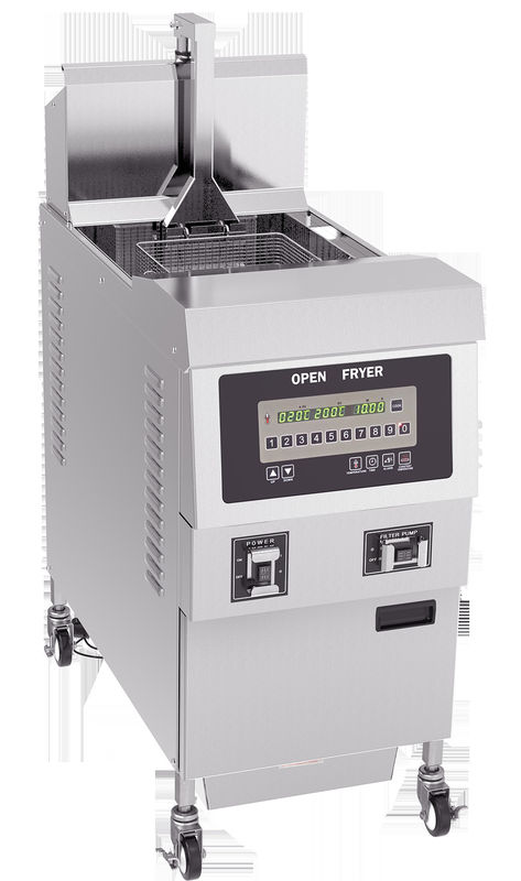 Chauffage rapide 304SUS 13,5kw Ascenseur automatique Technologie avancée Chips commerciaux électriques Friteuse ouverte