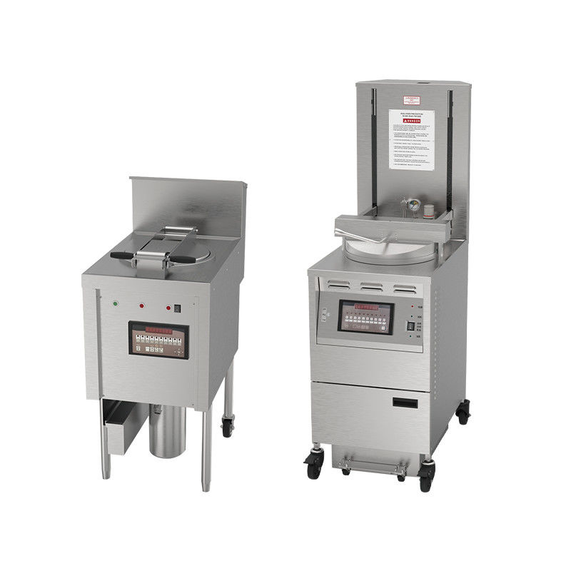 6HD électrique 12KW 380V 28L 6 plateau de friture grande productivité ronde friteuse à pression de poulet